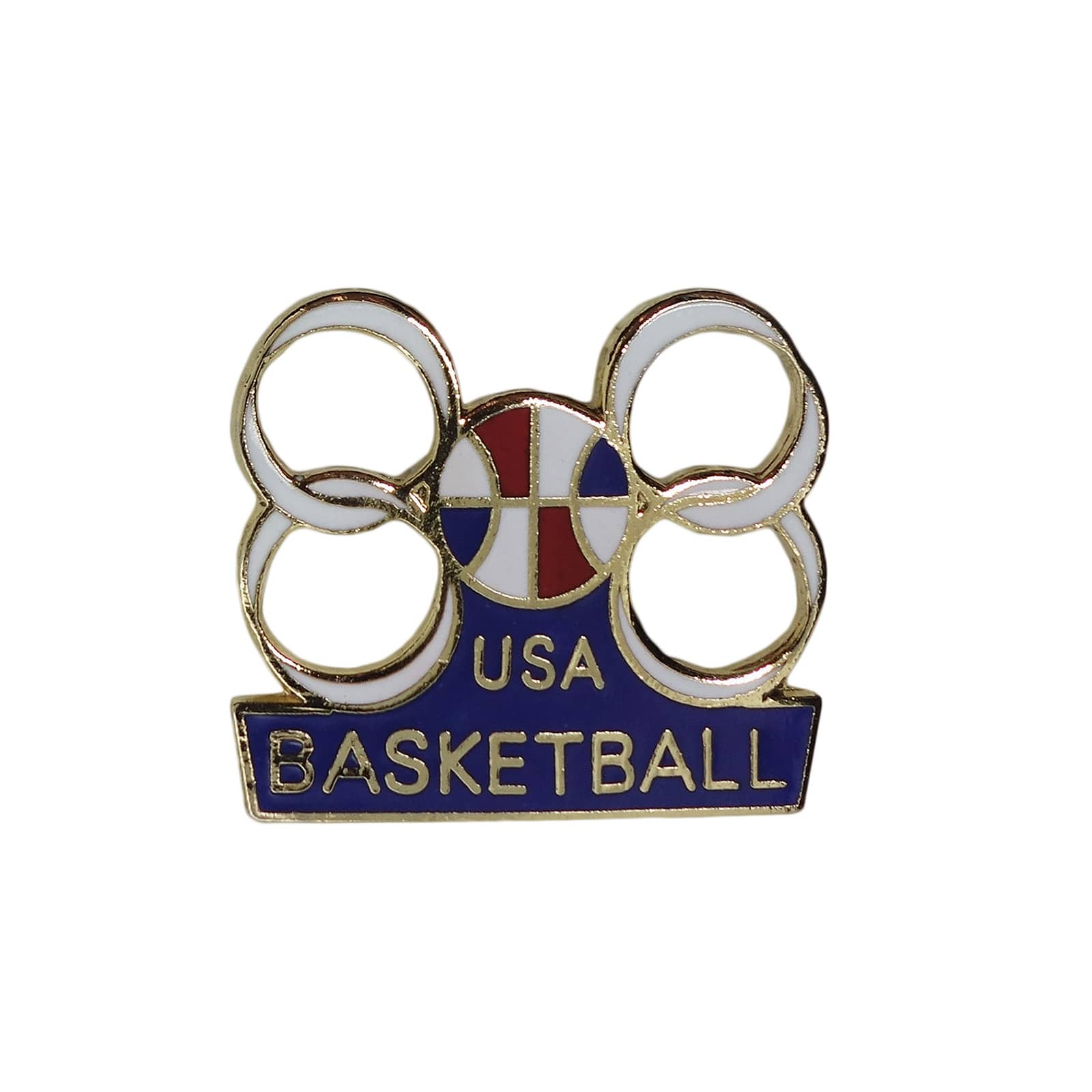 USA BASKETBALL ピンズ 留め具付き　バスケットボール