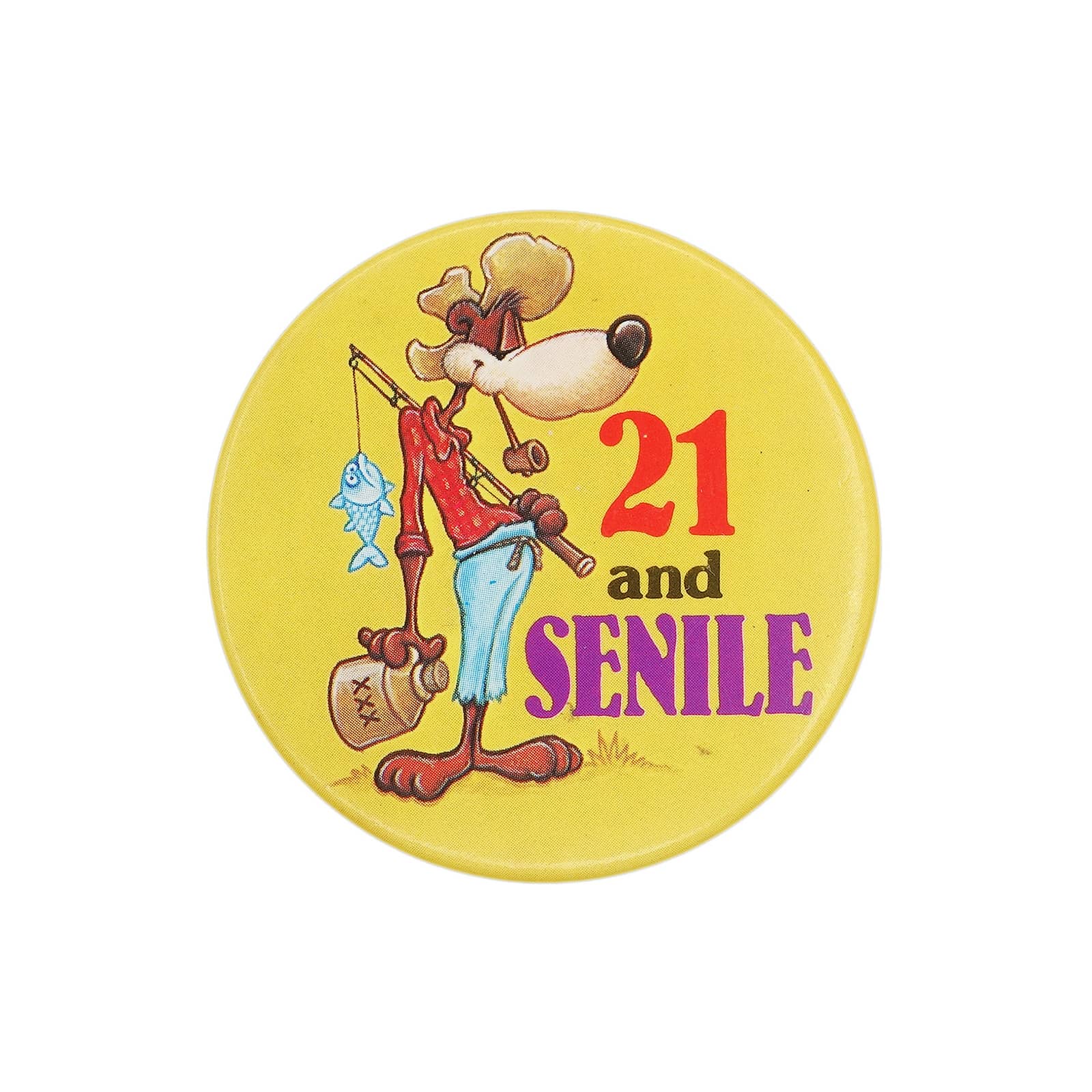 21 and SENILE 缶バッジ バッチ 21歳 誕生日