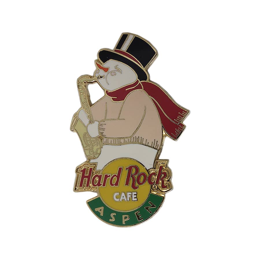 Hard Rock CAFE スノーマン ピンズ ハードロックカフェ ASPEN 留め具付き