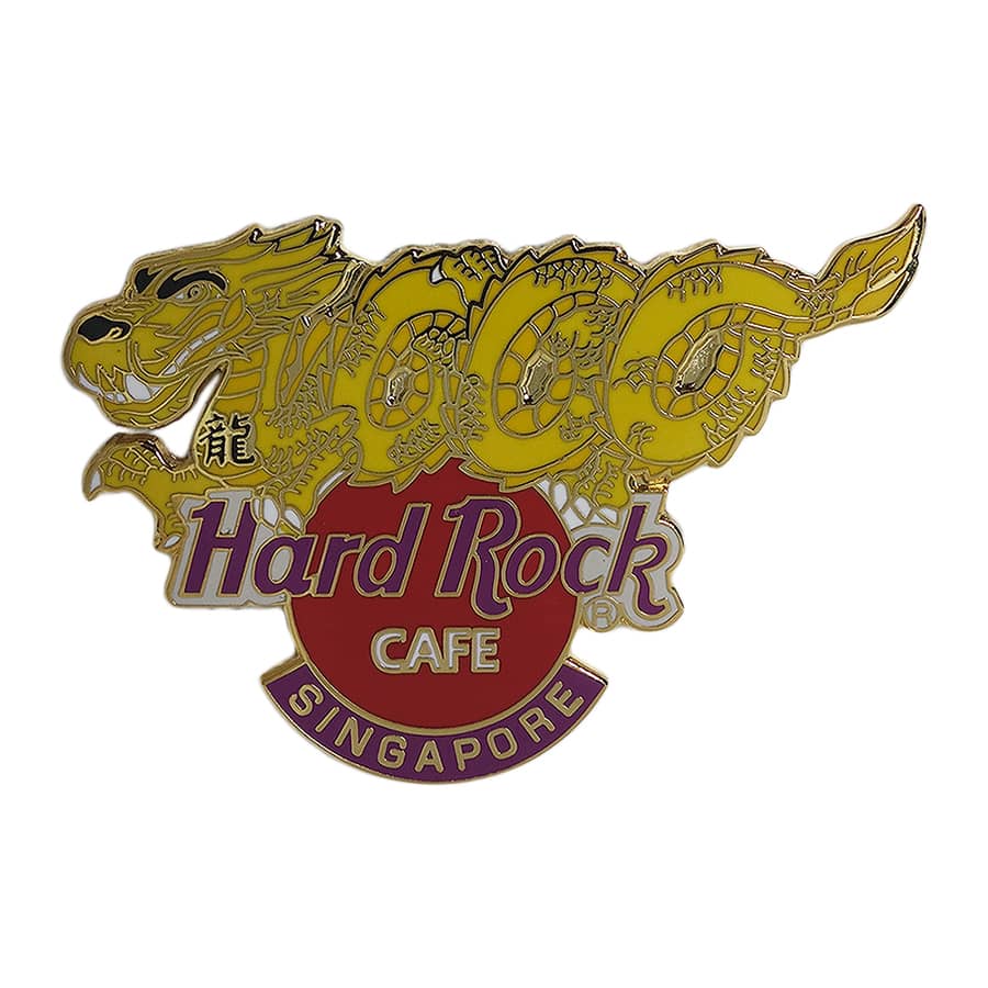 Hard Rock CAFE 龍 ピンズ ハードロックカフェ SINGAPORE 留め具付き