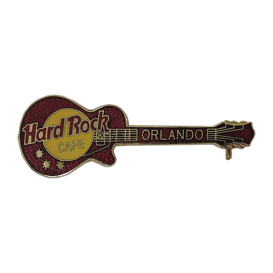 Hard Rock CAFE ギター ブローチ ハードロックカフェ ORLANDO 赤