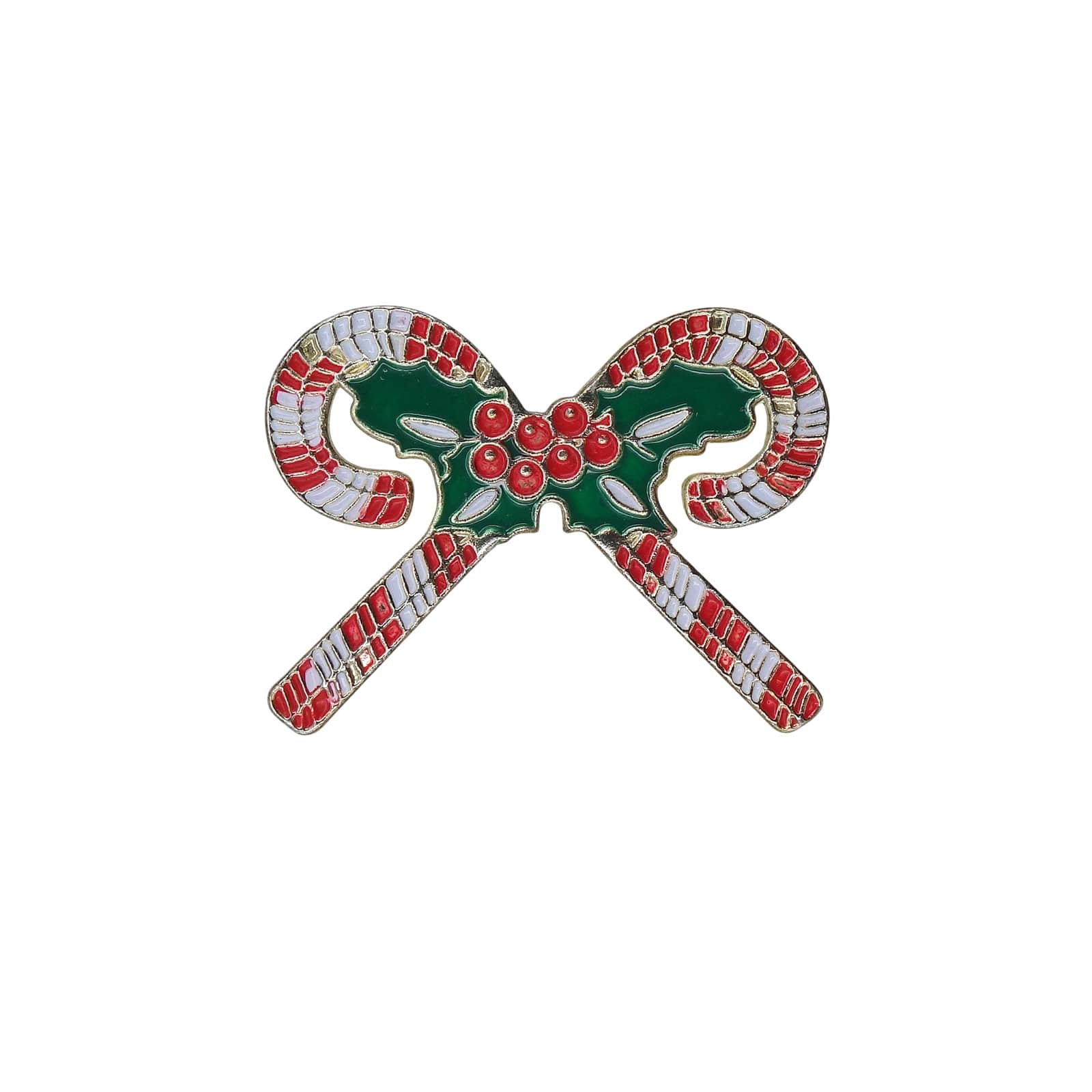 クリスマス キャンディケイン ヒイラギ ピンズ