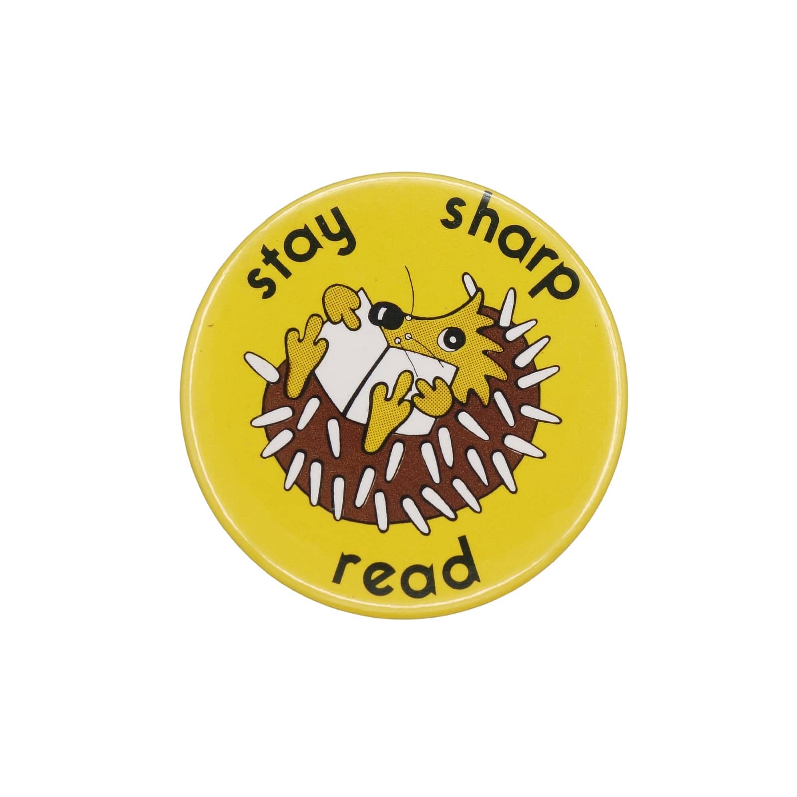 stay sharp read ハリネズミ 缶バッジ バッチ