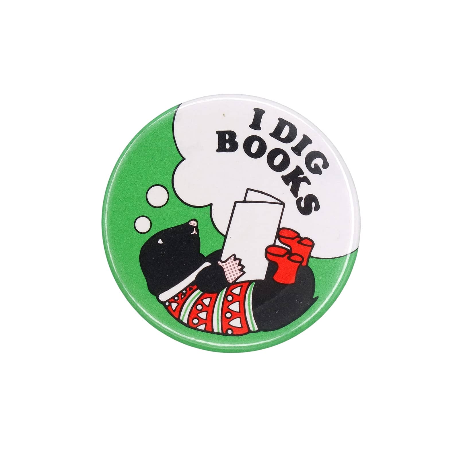I DIG BOOKS モグラ 缶バッジ バッチ