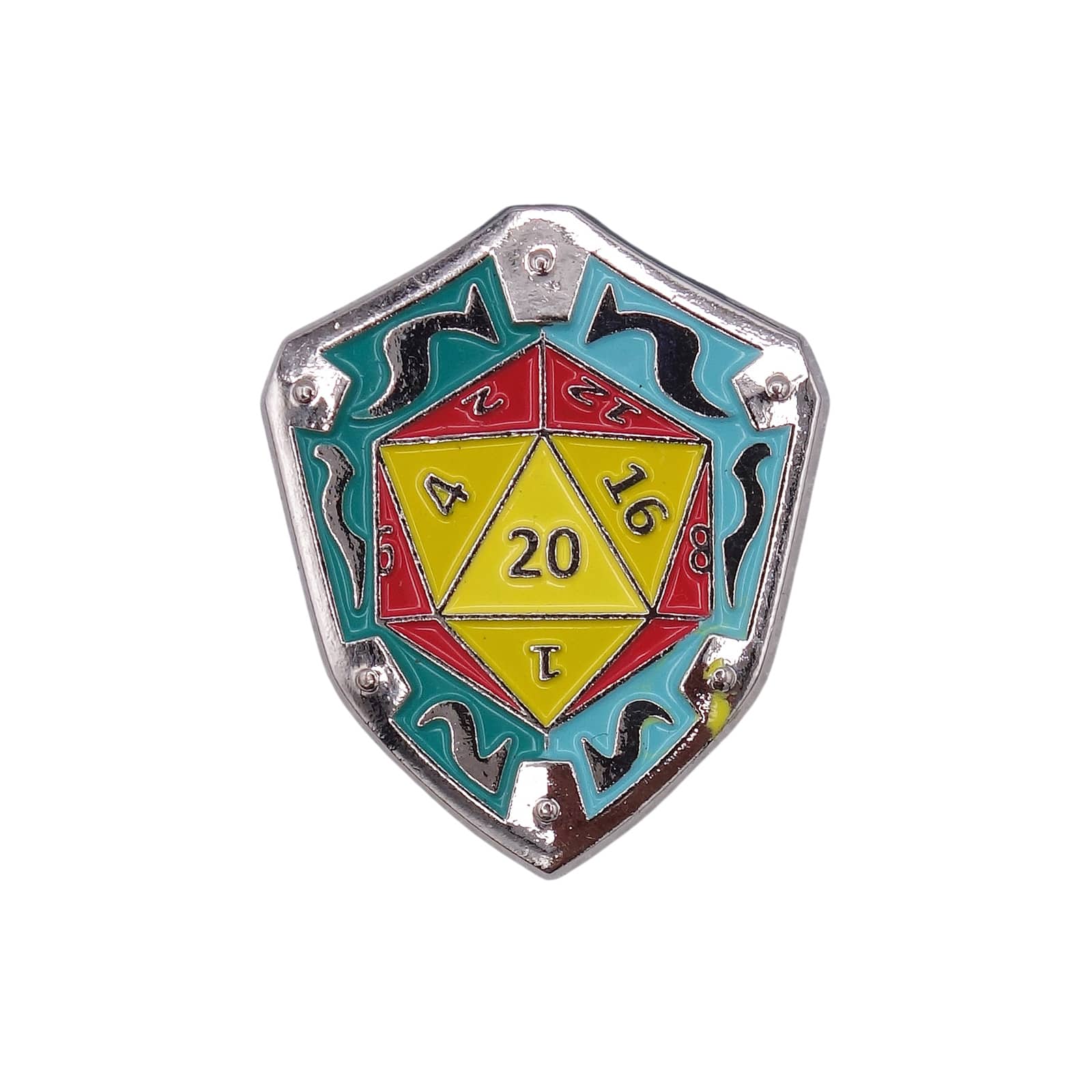 D20 シールド型 ピンズ テーブルトークRPG 20面ダイス LOOTCRATE