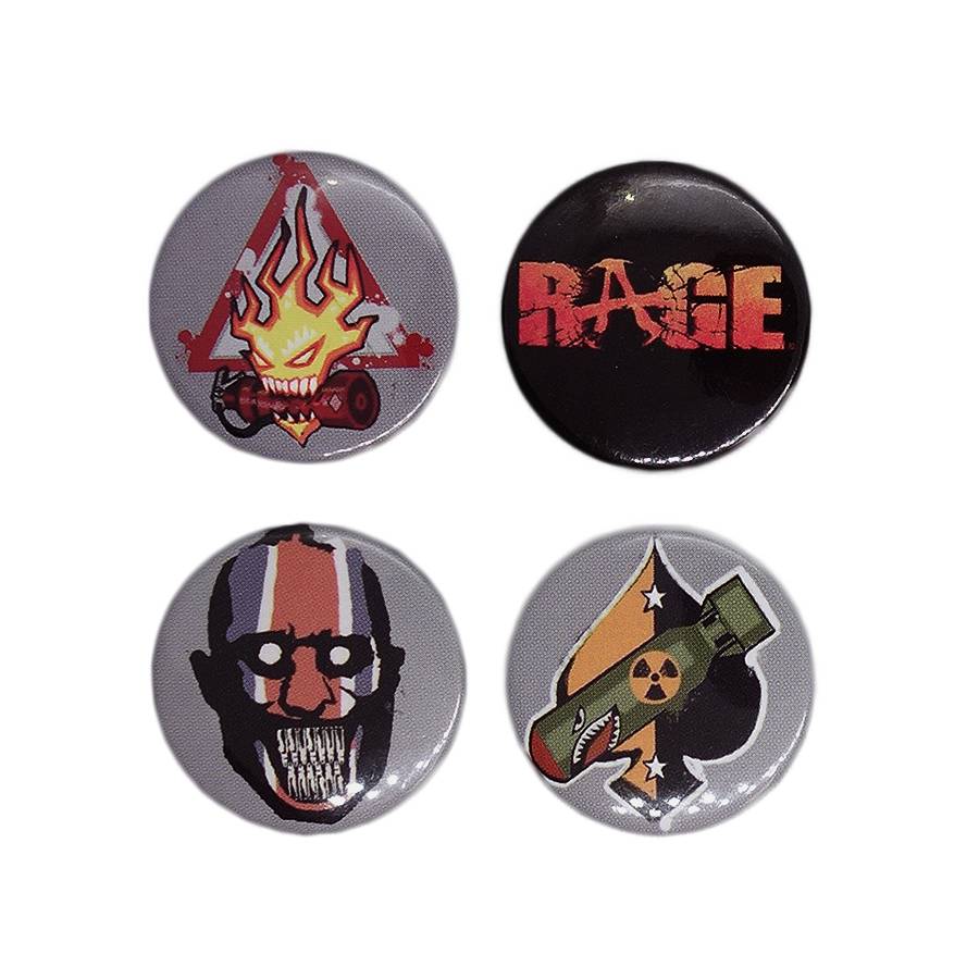 ゲーム RAGE 缶バッジ 4点セット バッチ BANDIT BADGES