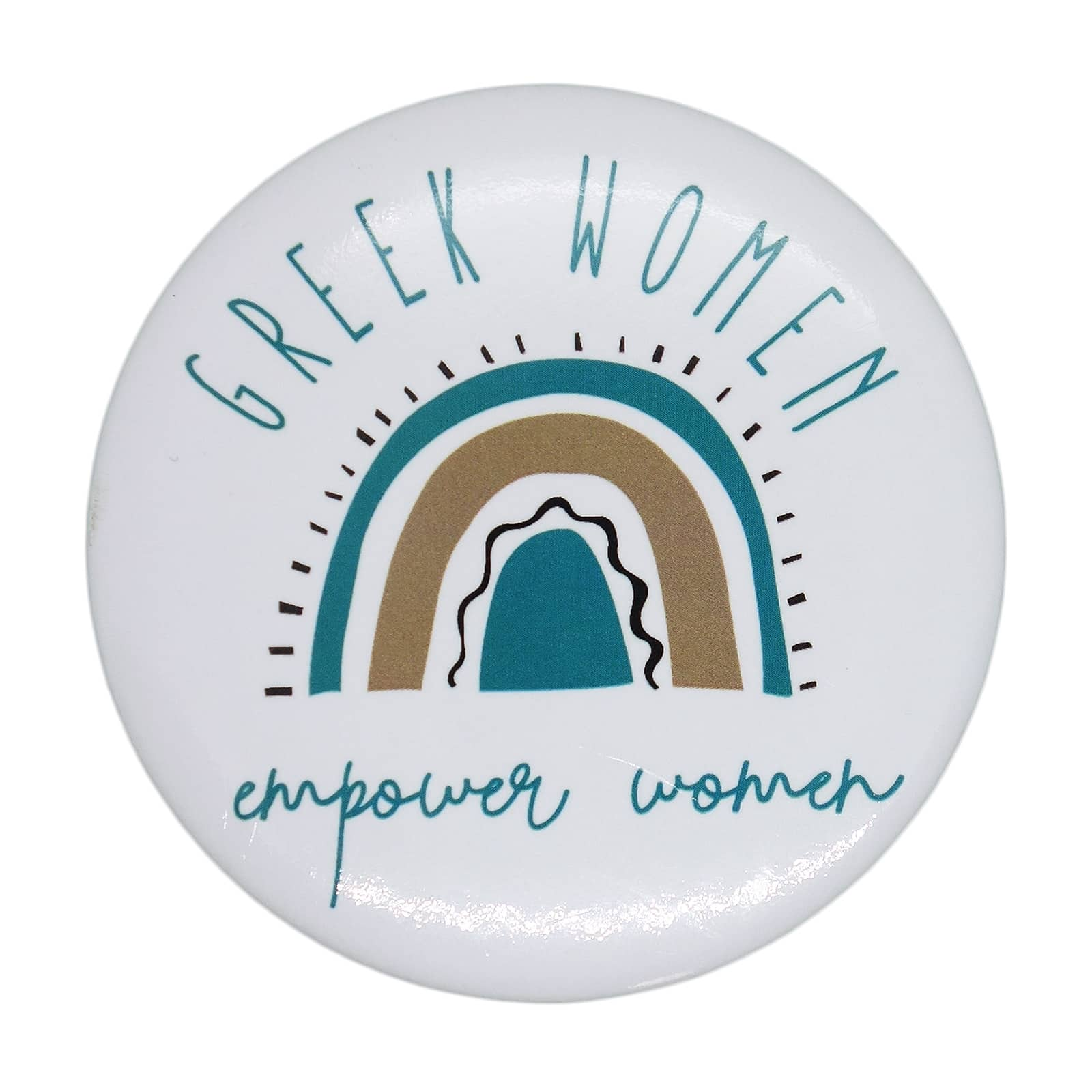 GREEK WOMEN empower women 缶バッジ バッチ