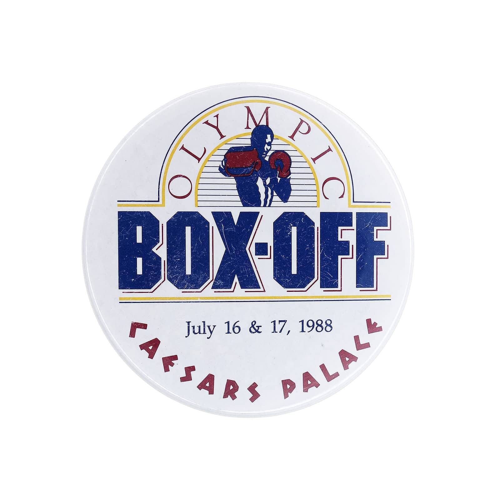 1988 OLYMPIC BOX-OFF 缶バッジ ボクシング・アメリカ代表選考会