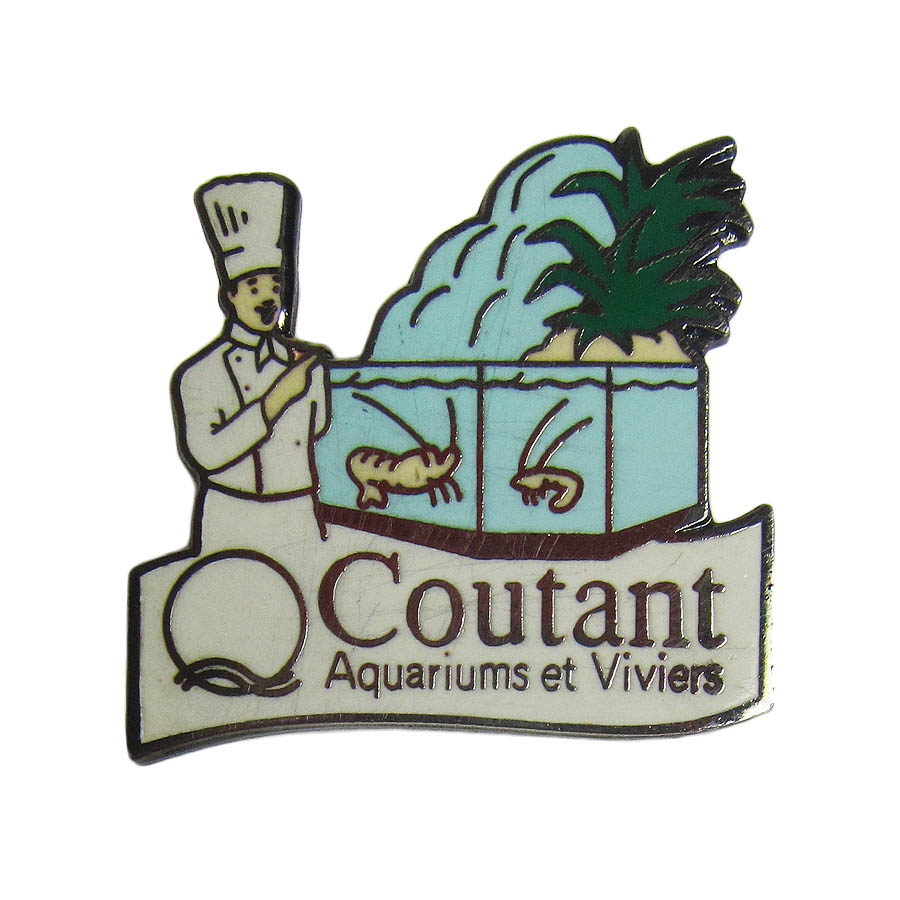  ピンズ Coutant レストラン エビの水槽　ピンバッジ