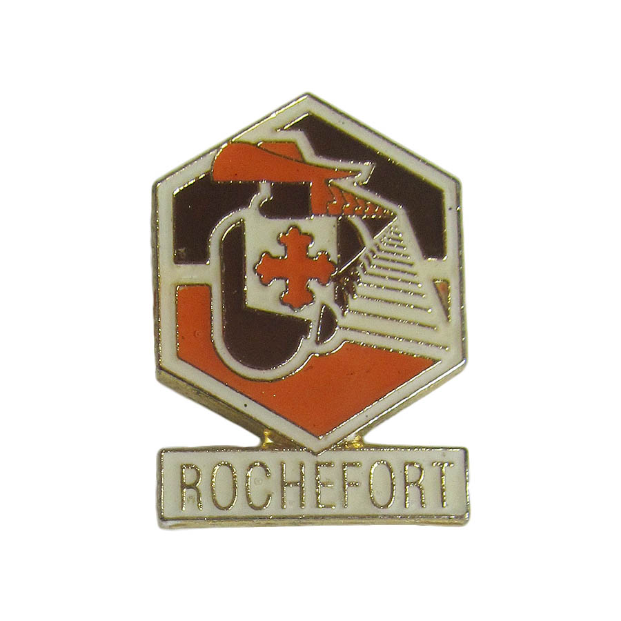  ピンズ ROCHEFORT ビール 留め具付き レトロ ピンバッジ