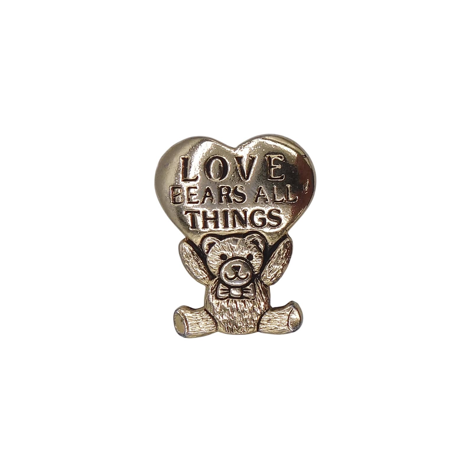 ハートを掲げたテディベア LOVE BEARS ALL THINGS ピンズ