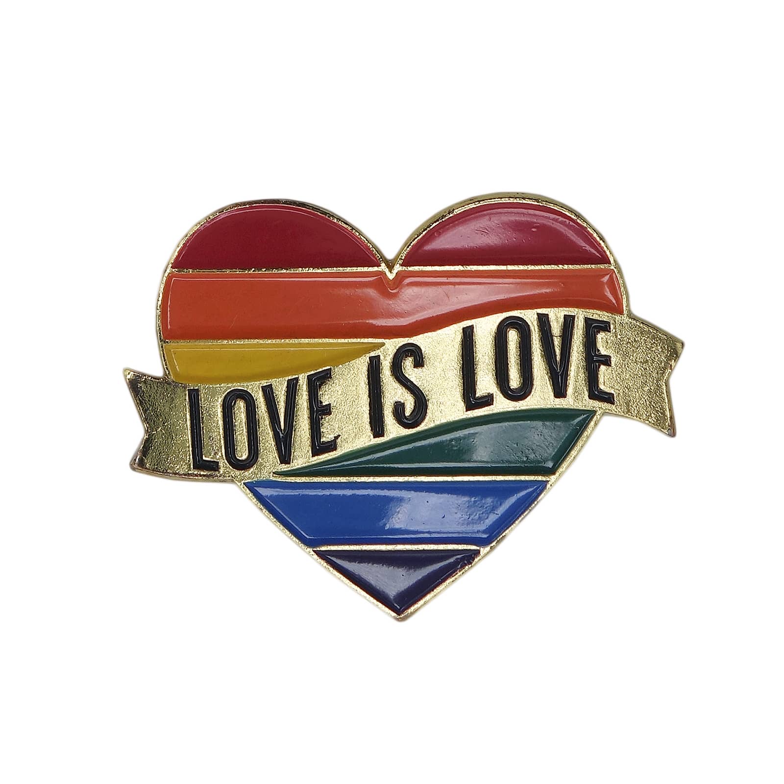 LOVE IS LOVE レインボーハート ピンズ