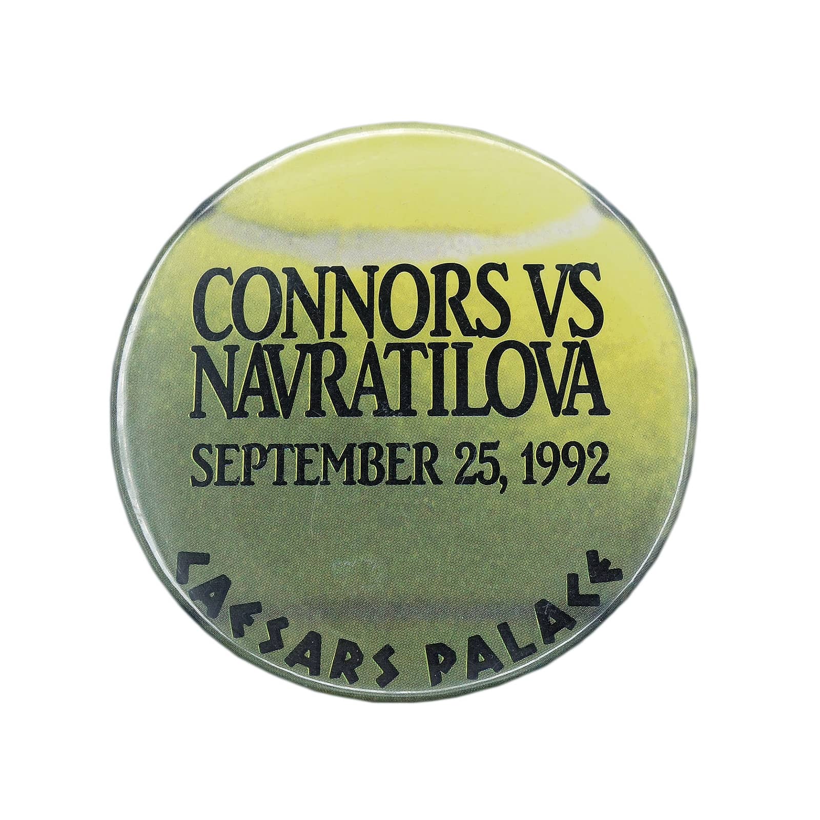 Connors vs Navratilova テニス 缶バッジ CAESARS PALACE