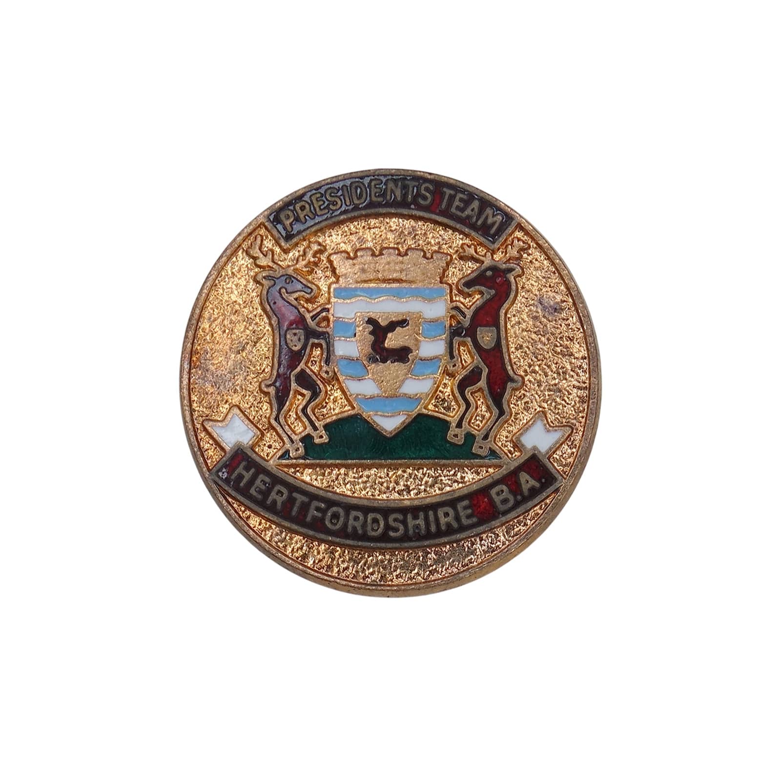 PRESIDENTS TEAM HERTFORDSHIRE BA ピンバッジ 英国ローンボウルズ協会