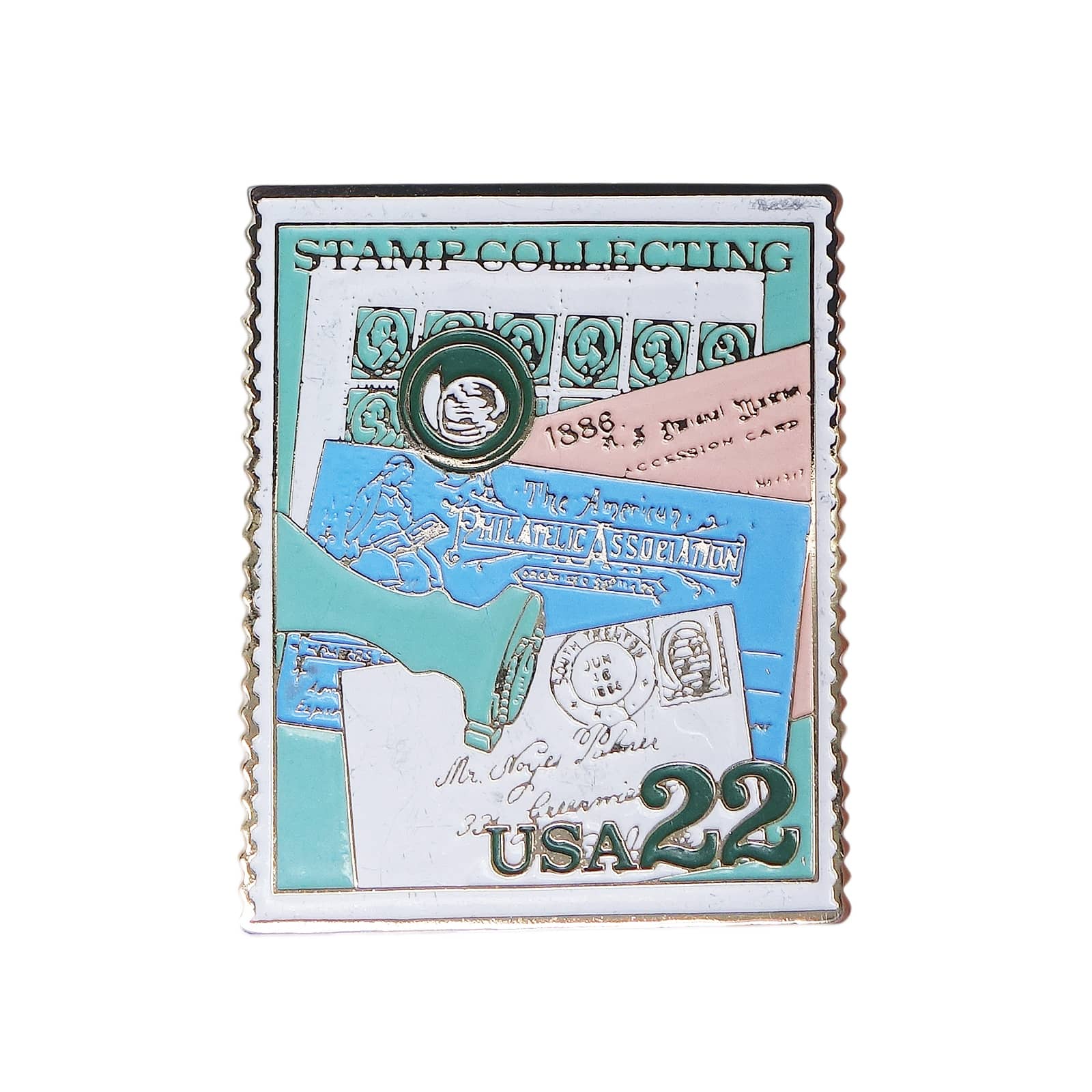 Stamp Collecting USA 22c 切手型 ピンズ