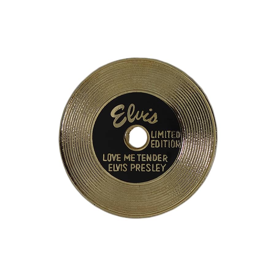 Elvis ゴールドディスク レコード ピンズ エルヴィス・プレスリー 留め具付き