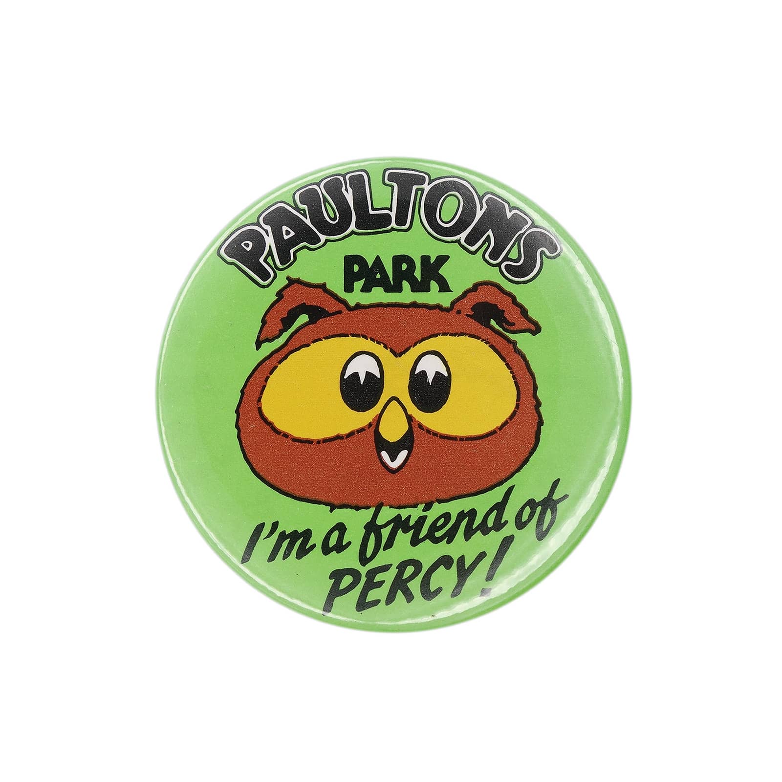 テーマ パーク PAULTONS PARK 缶バッジ バッチ フクロウ パーシー