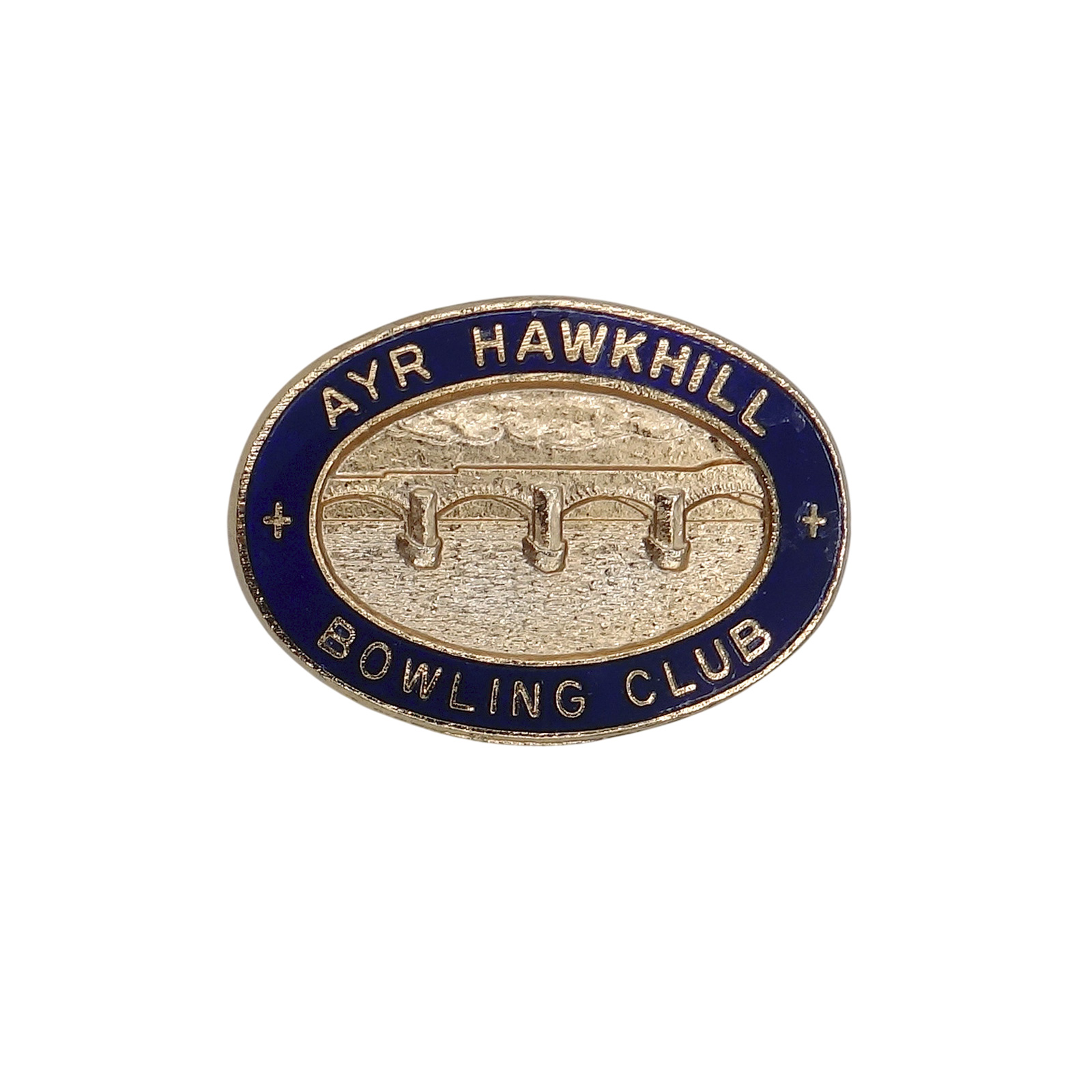 AYR HAWKHILL BOWLING CLUB ピンバッジ バッチ 英国 ローンボウルズクラブ