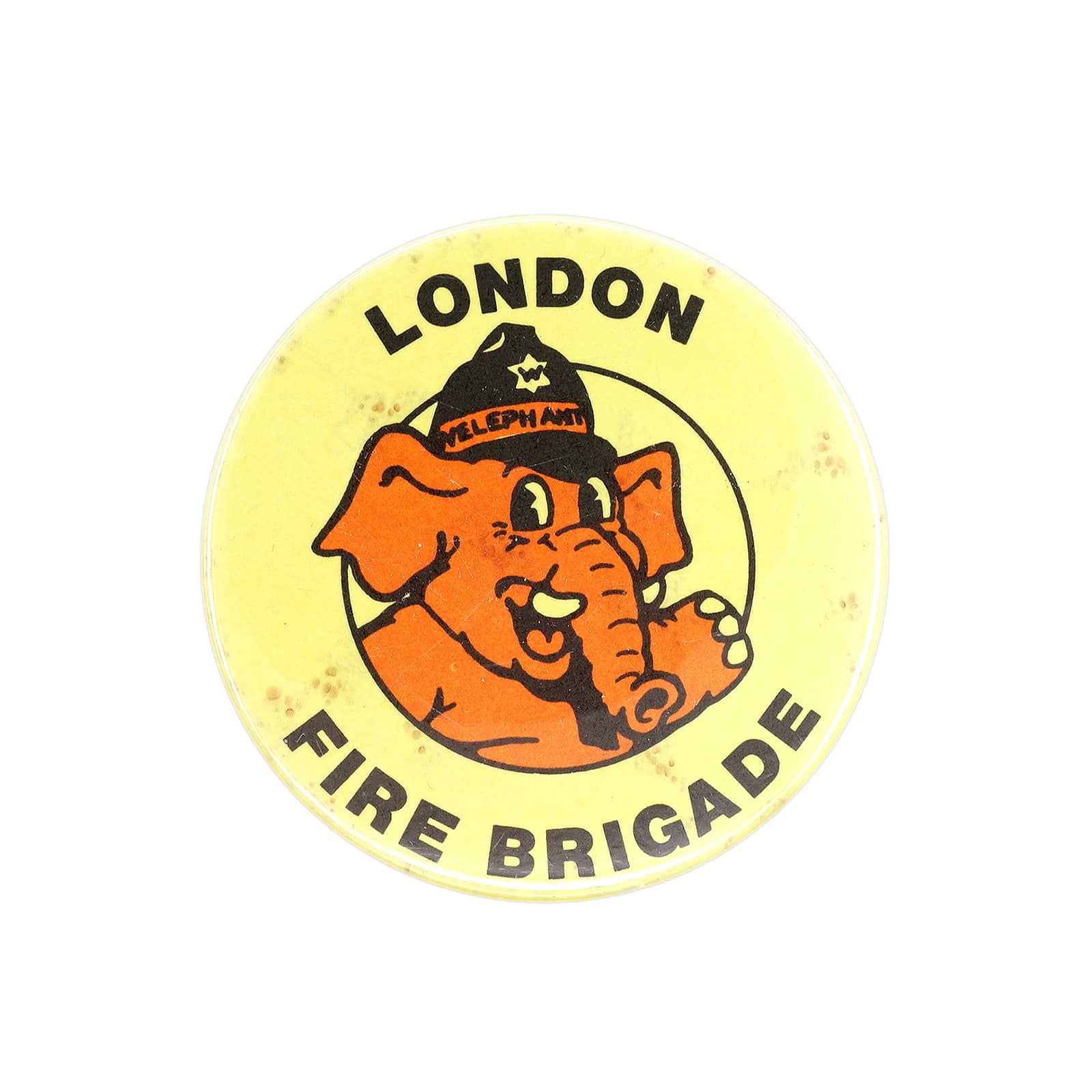 LONDON FIRE BRIGADE ロンドン消防隊 Welephant 缶バッジ バッチ