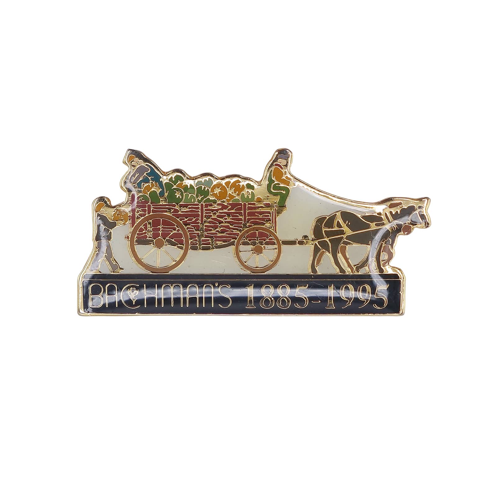 BACHMAN's 1885-1995 園芸店 創業110周年 荷馬車 ピンズ
