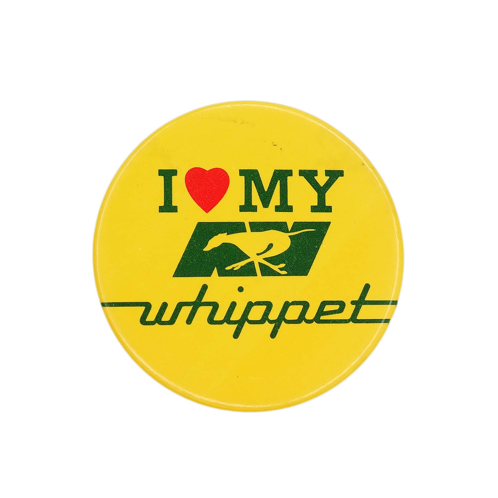 I LOVE MY whippet 缶バッジ バッチ