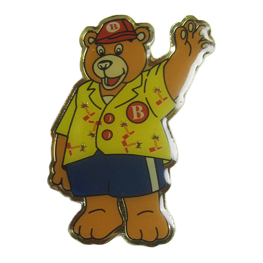 ピンズ 熊 キャラクター 留め具付きの通販サイト ピンズ屋