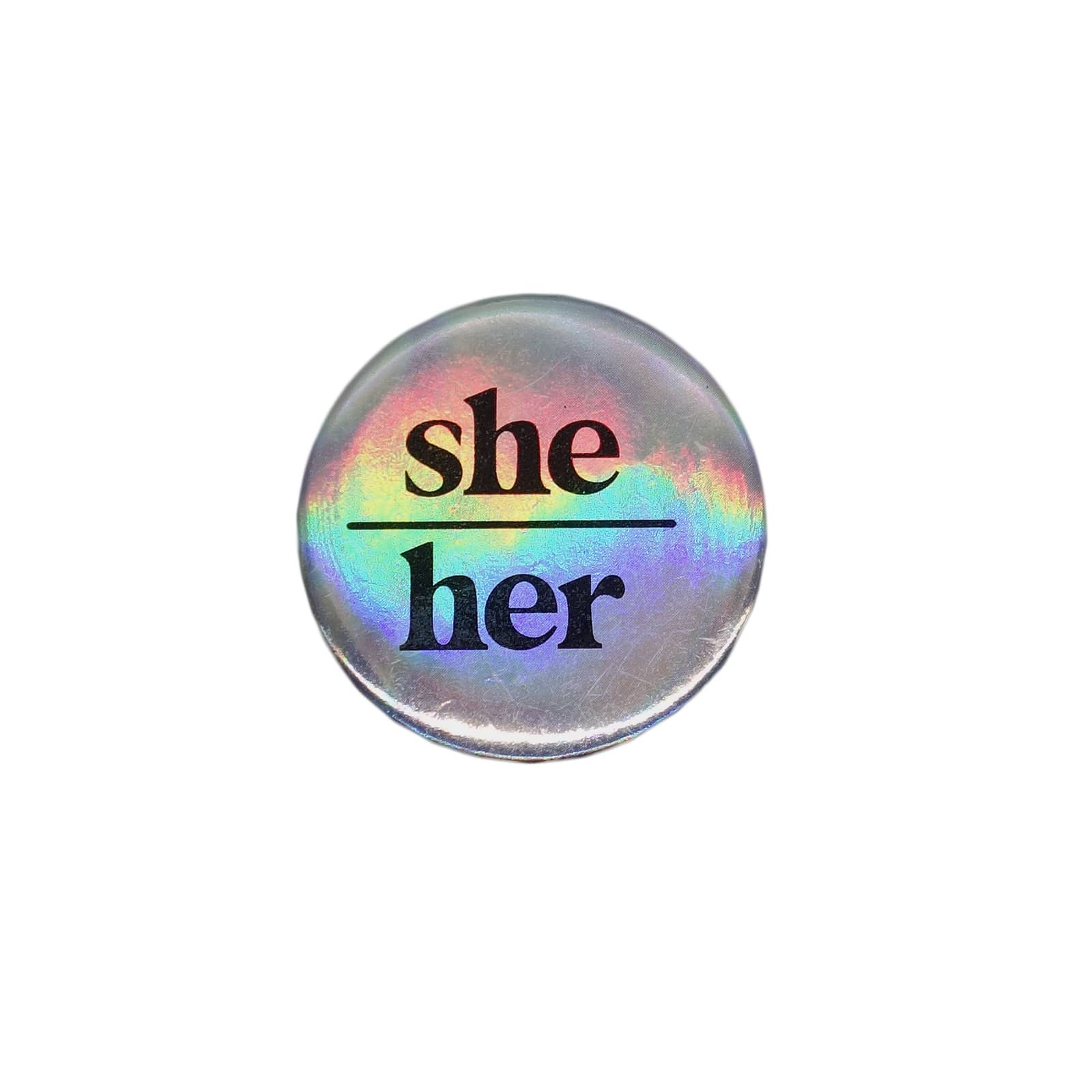 she her 缶バッジ バッチ