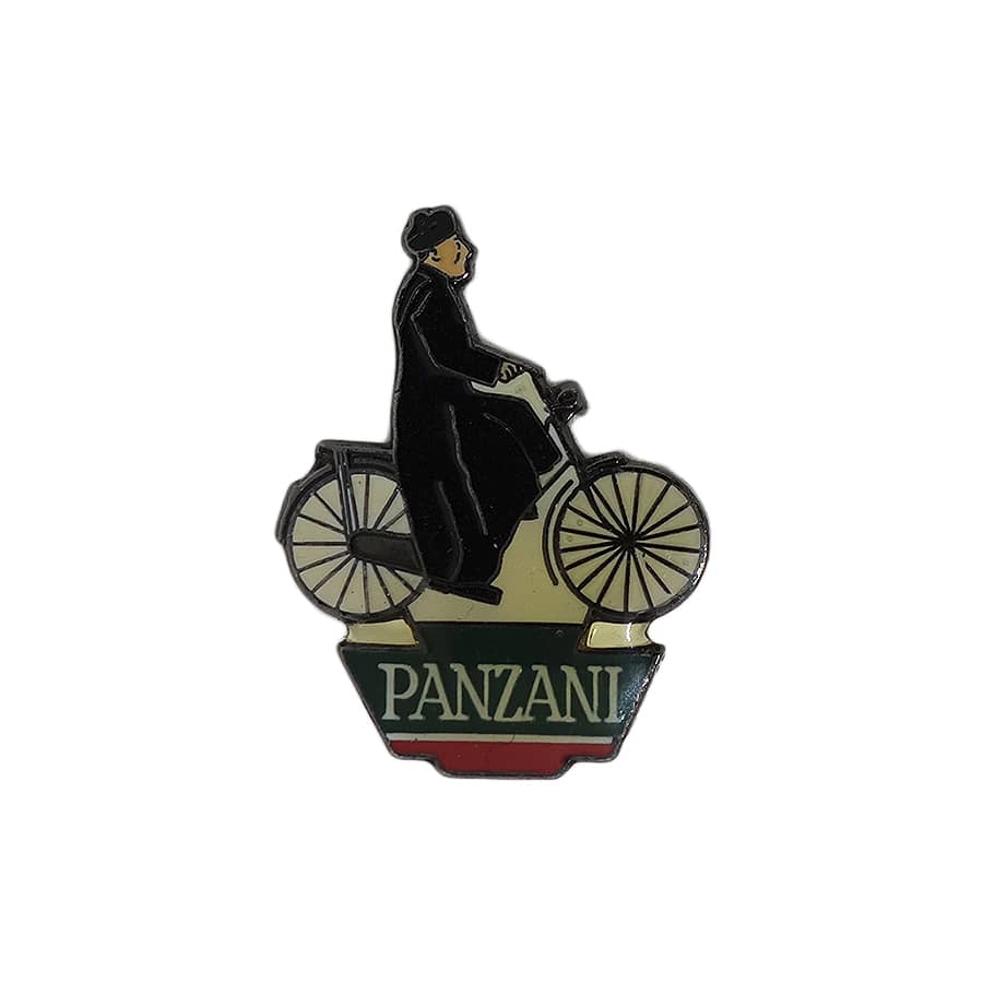 PANZANI 自転車に乗る修道士 ピンズ パスタ会社 留め具付き