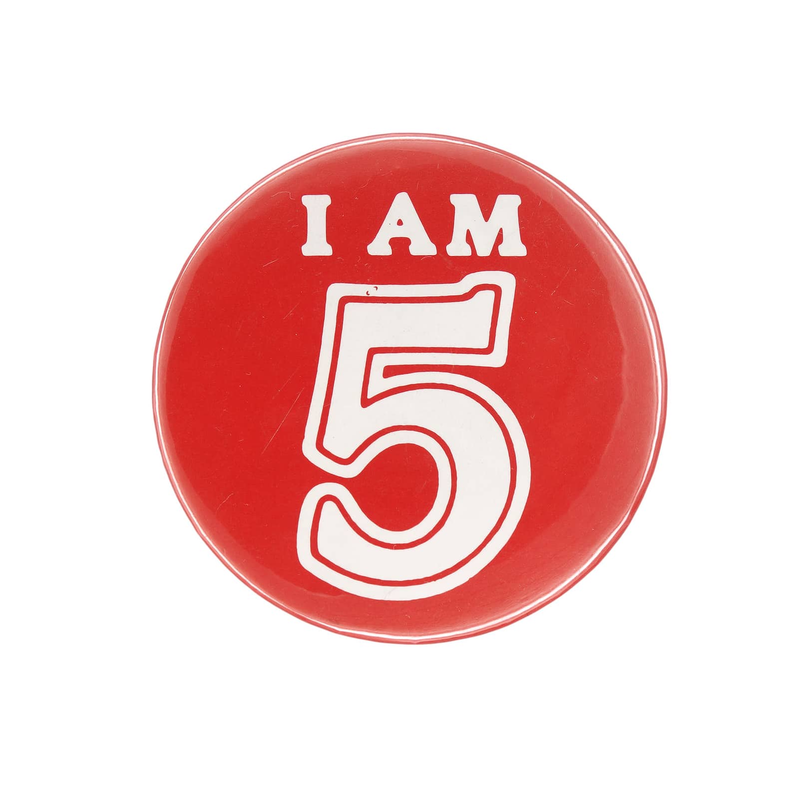 I AM 5 缶バッジ バッチ 5歳 誕生日