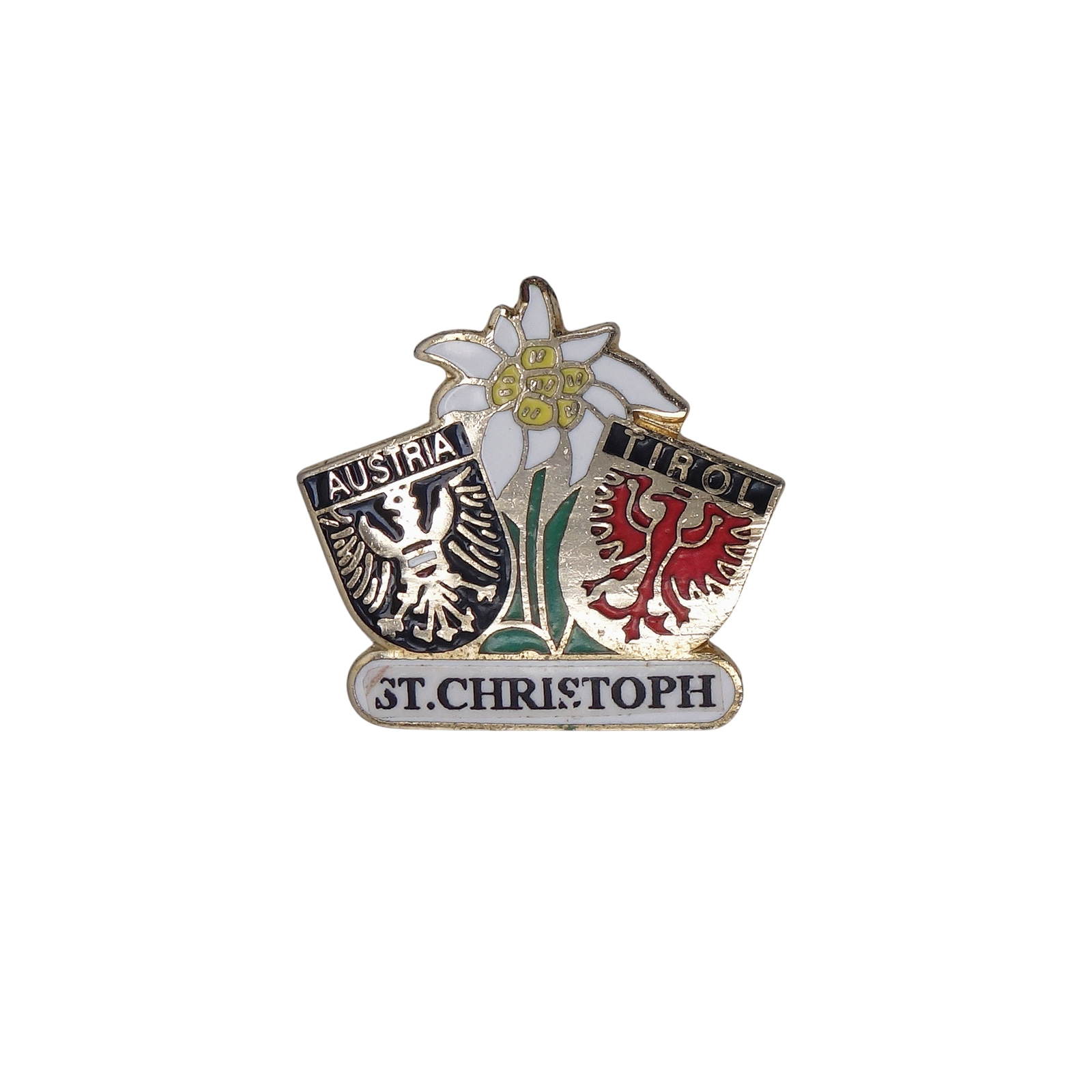 ST. CHRISTOPH オーストリア サンクト・クリストフ ピンズ 紋章 エーデルワイス 花