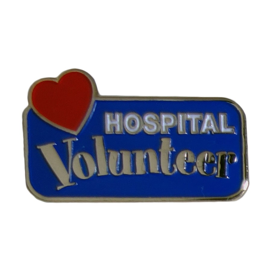 ピンズ HOSPITAL Volunteer 留め具付き ピンバッジ