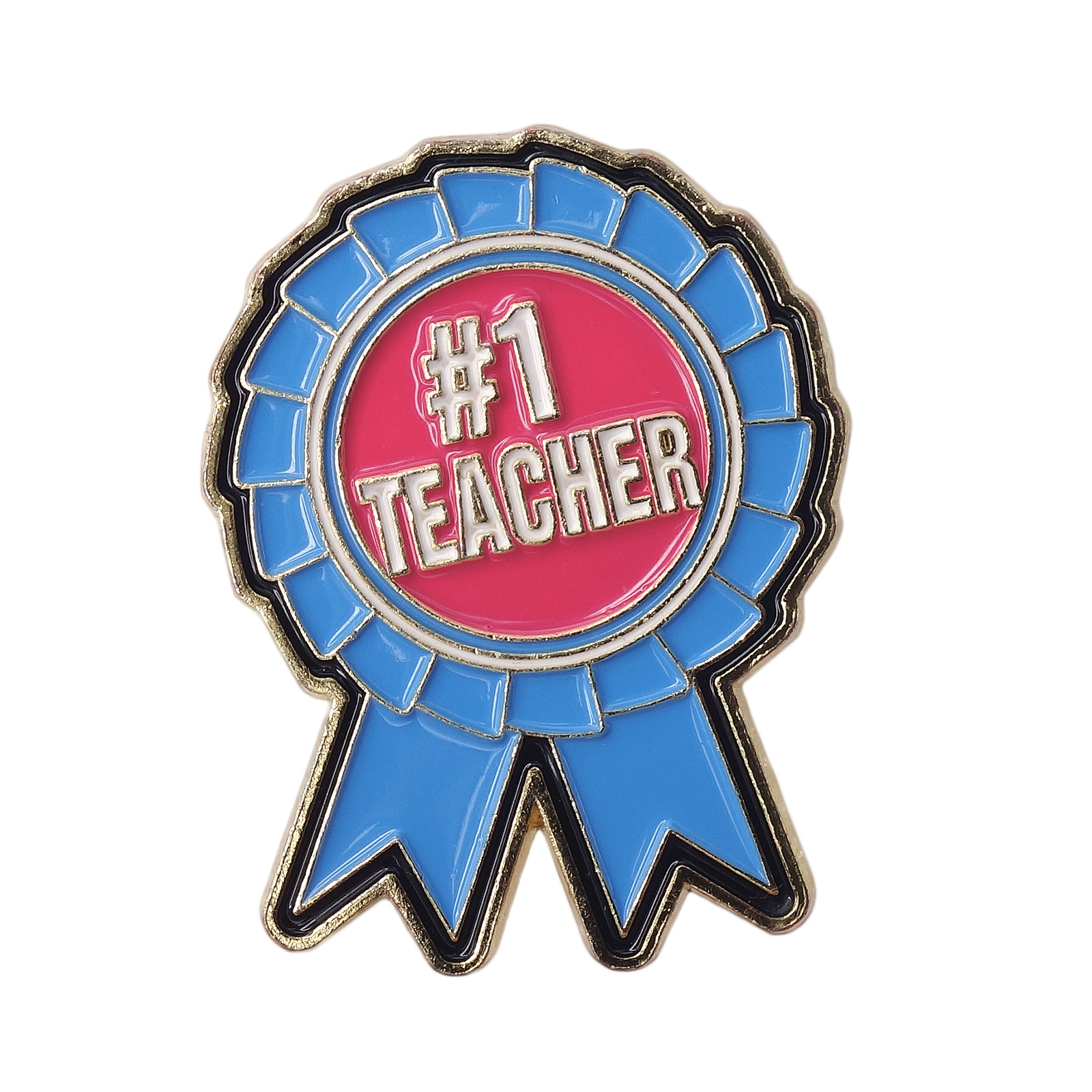 #1 TEACHER リボン ピンズ