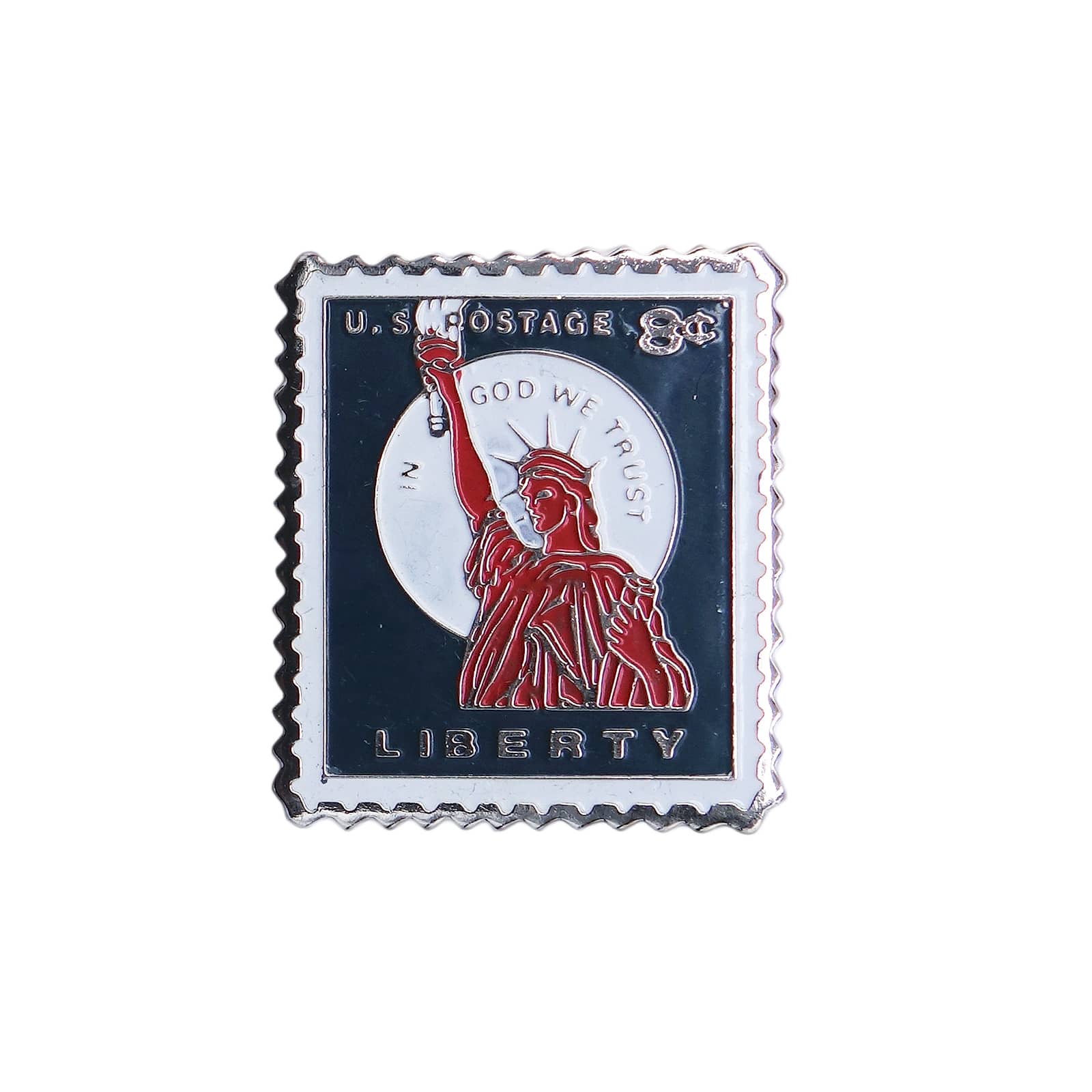 LIBERTY 自由の女神像 USA 8c  切手型 ピンズ