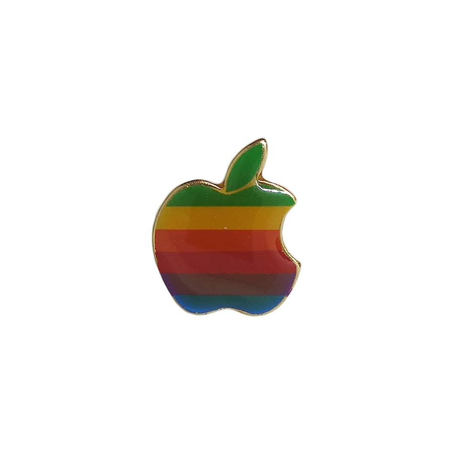 Apple Computer アップル レインボーロゴ ピンズ マッキントッシュ 留め具付き