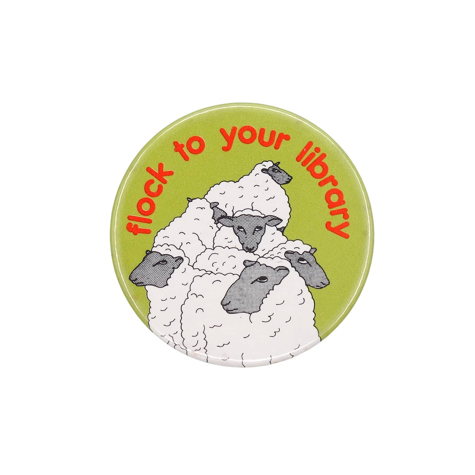 flock to your library ヒツジ 缶バッジ バッチ