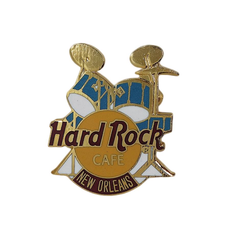 Hard Rock CAFE ドラム 青 ブローチ ハードロックカフェ NEW ORLEANS
