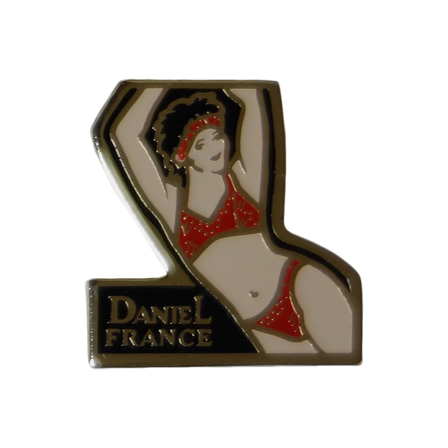 セクシー ピンズ 水着 女性 DANIEL FRANCE ピンナップ・ガール 留め具付き ピンバッジ