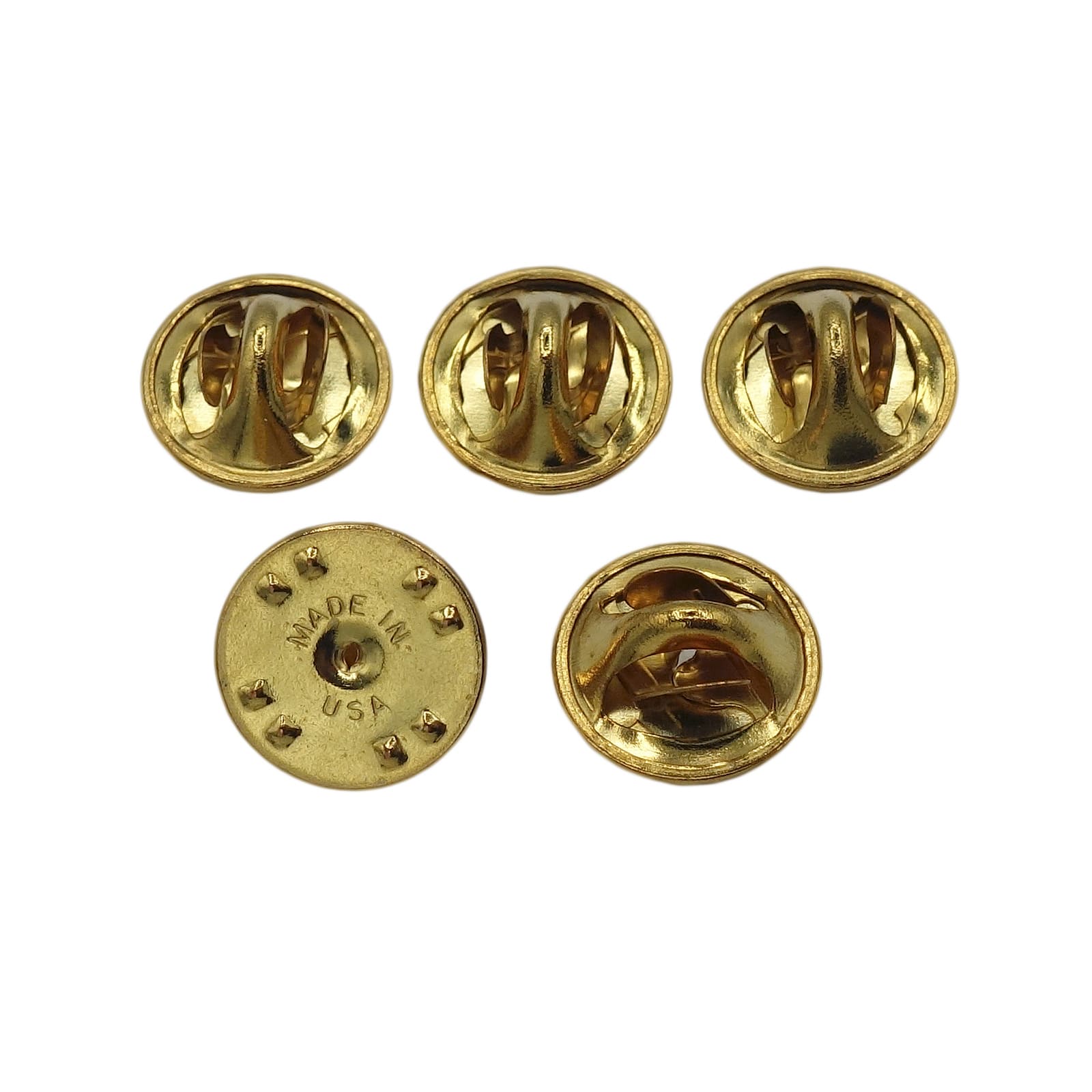 アメリカ製 ピンズ 留め具 バタフライ型クラッチ 5個セット Made in USA