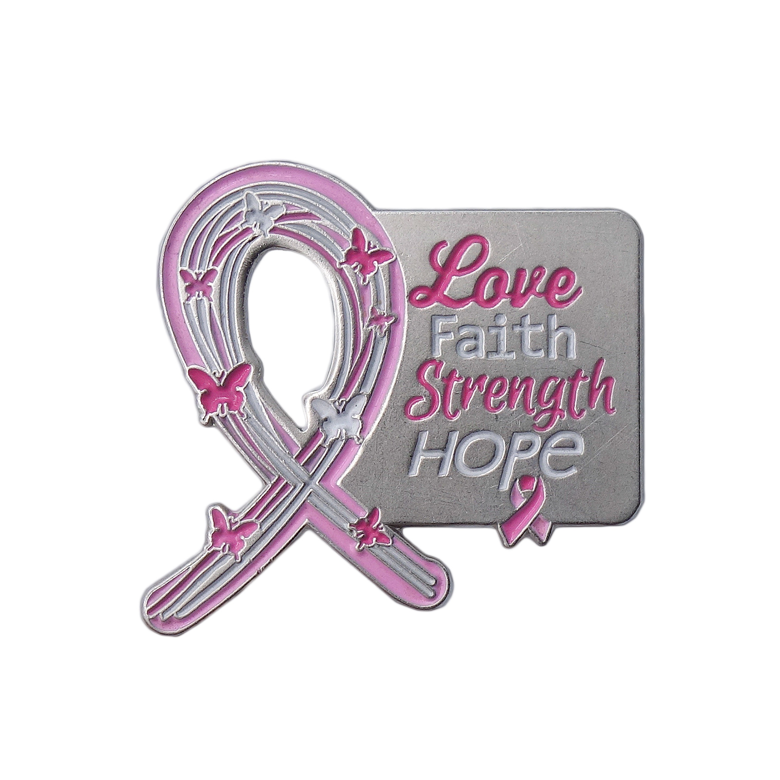 Love Faith Strength Hope ピンクリボン運動 ピンズ