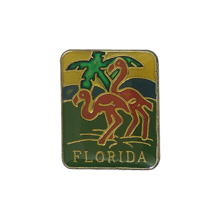 FLORIDA フラミンゴ ピンズ フロリダ州 留め具付き