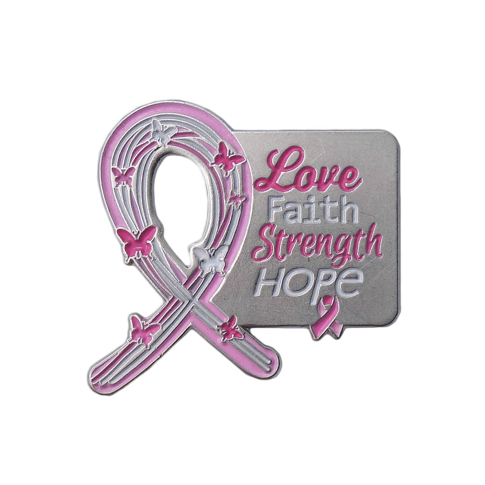 Love Faith Strength Hope ピンクリボン運動 ピンズ