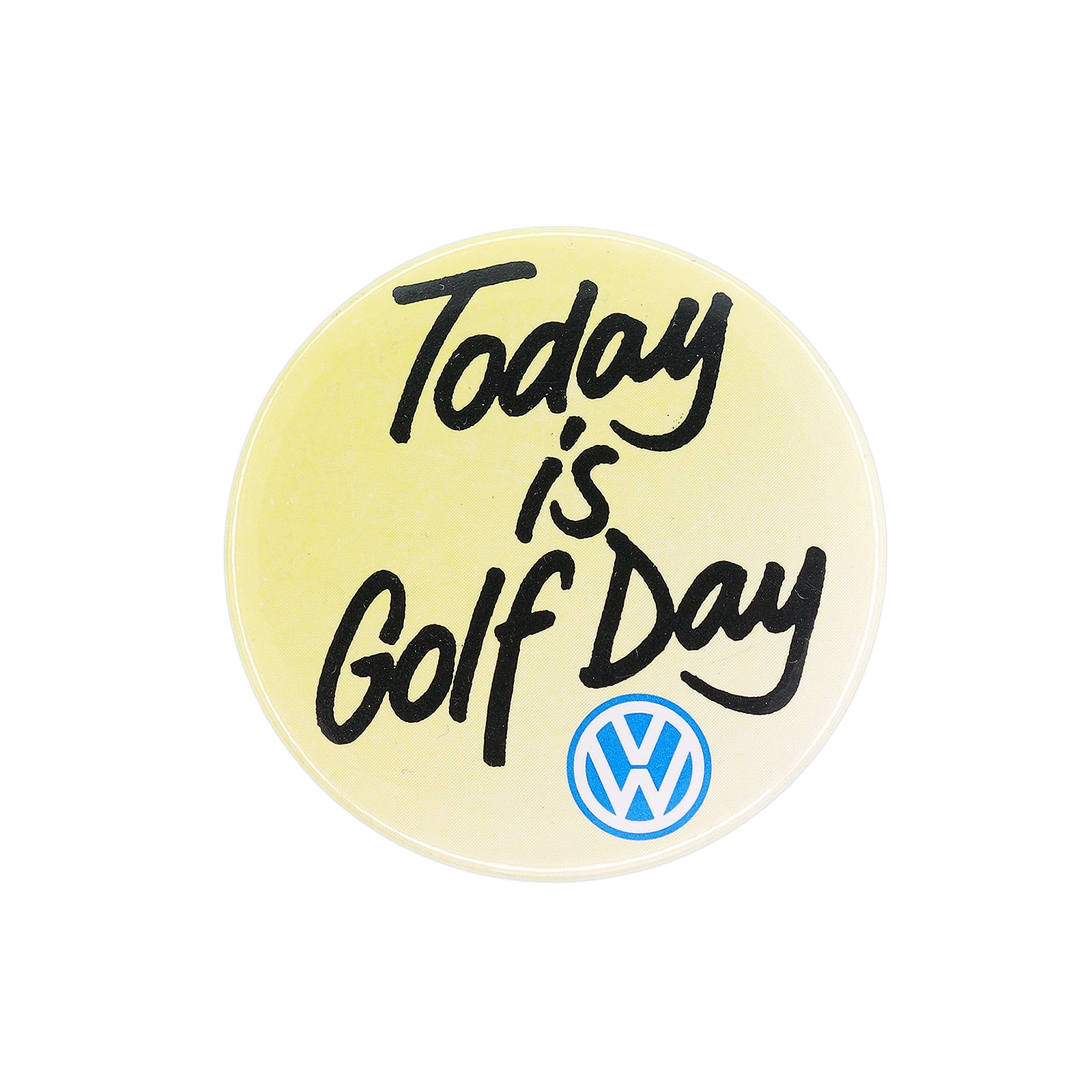 Today is Golf Day フォルクスワーゲン 缶バッジ バッチ