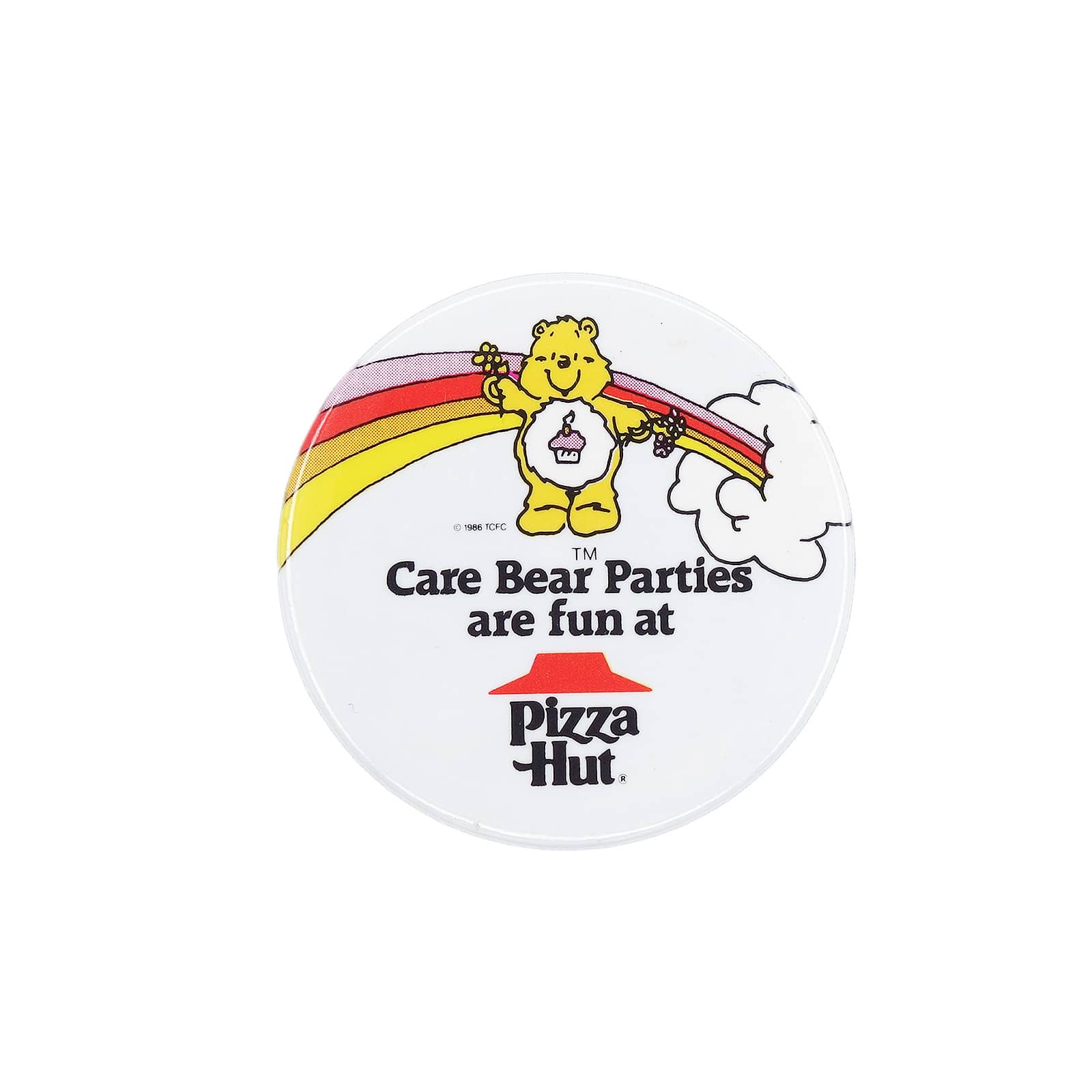 Care Bear ケアベア Pizza Hut. ピザハット 缶バッジ ビンテージ