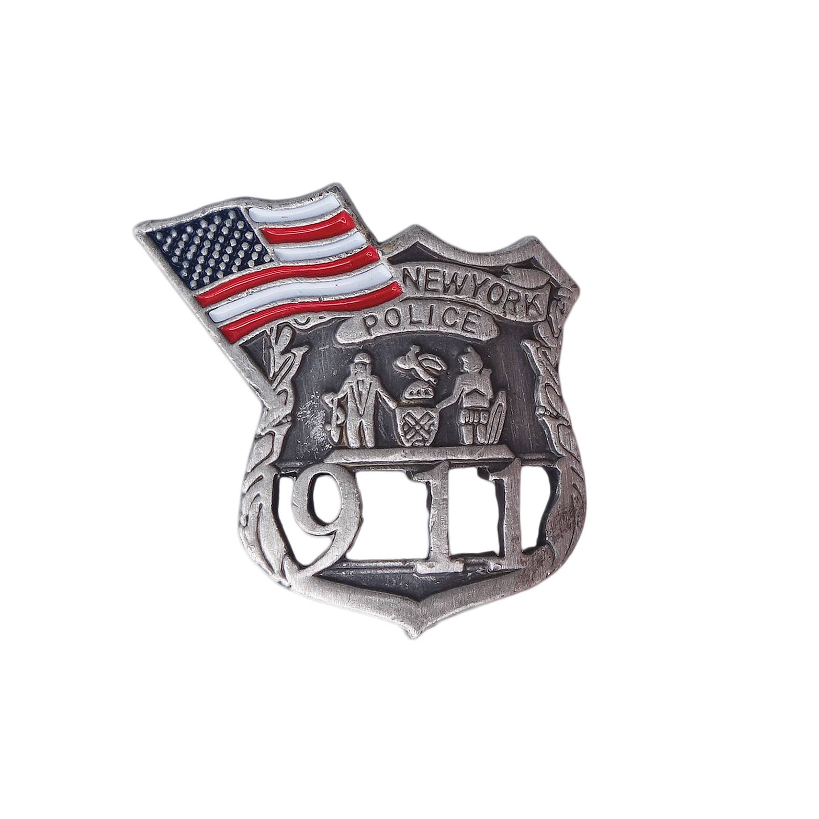 NYPD ニューヨーク市警察 9.11 追悼 ピンズ 星条旗