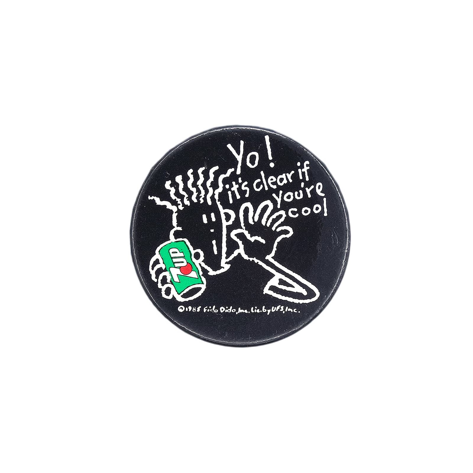 7up Fido Dido ファイド・ダイド 缶バッジ バッチ 1985 ビンテージ