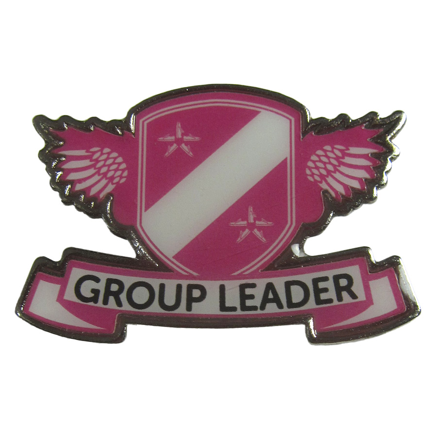 ピンズ GROUP LEADER 紋章デザイン 留め具付き