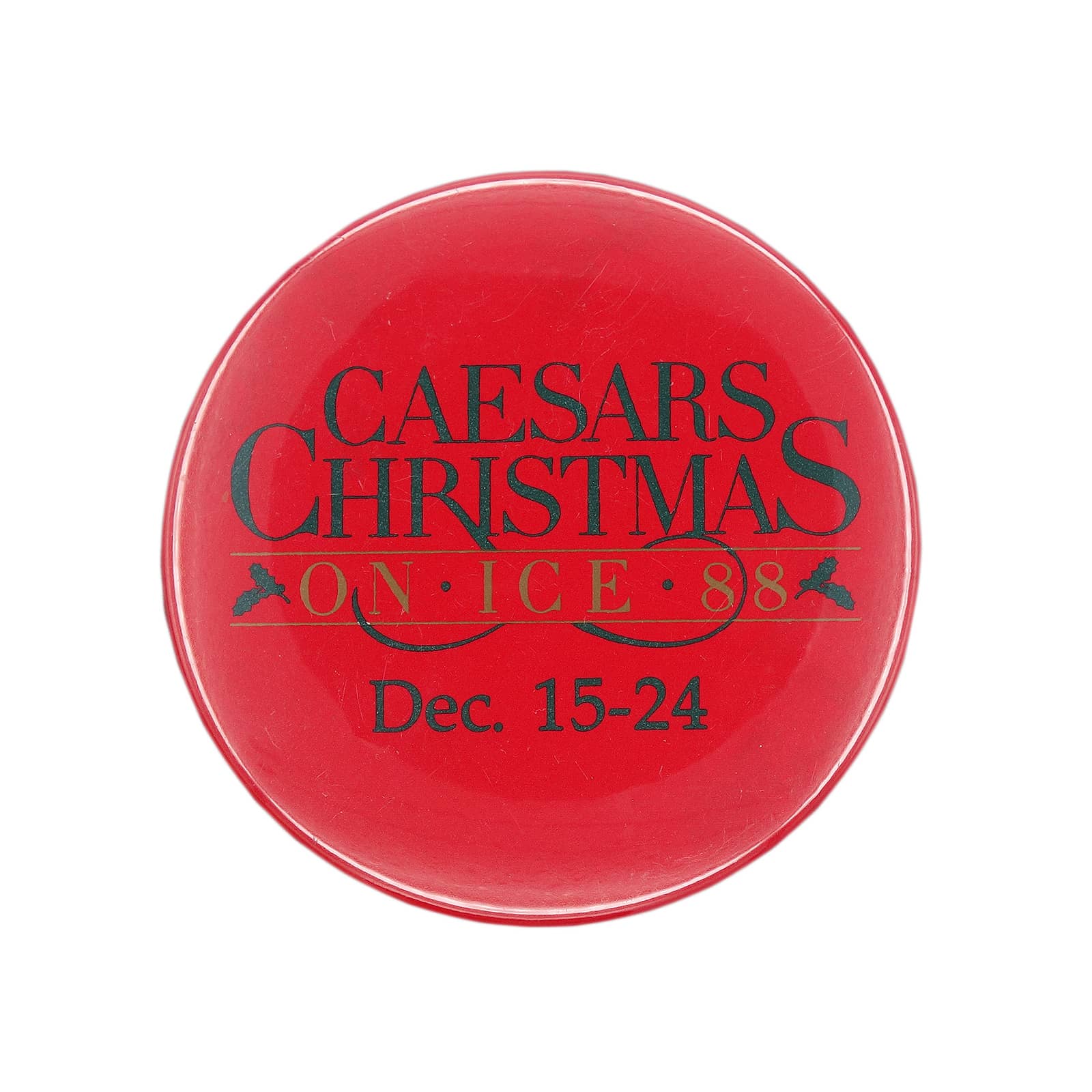 CAESARS CHRISTMAS ON ICE '88 缶バッジ CAESARS PALACE