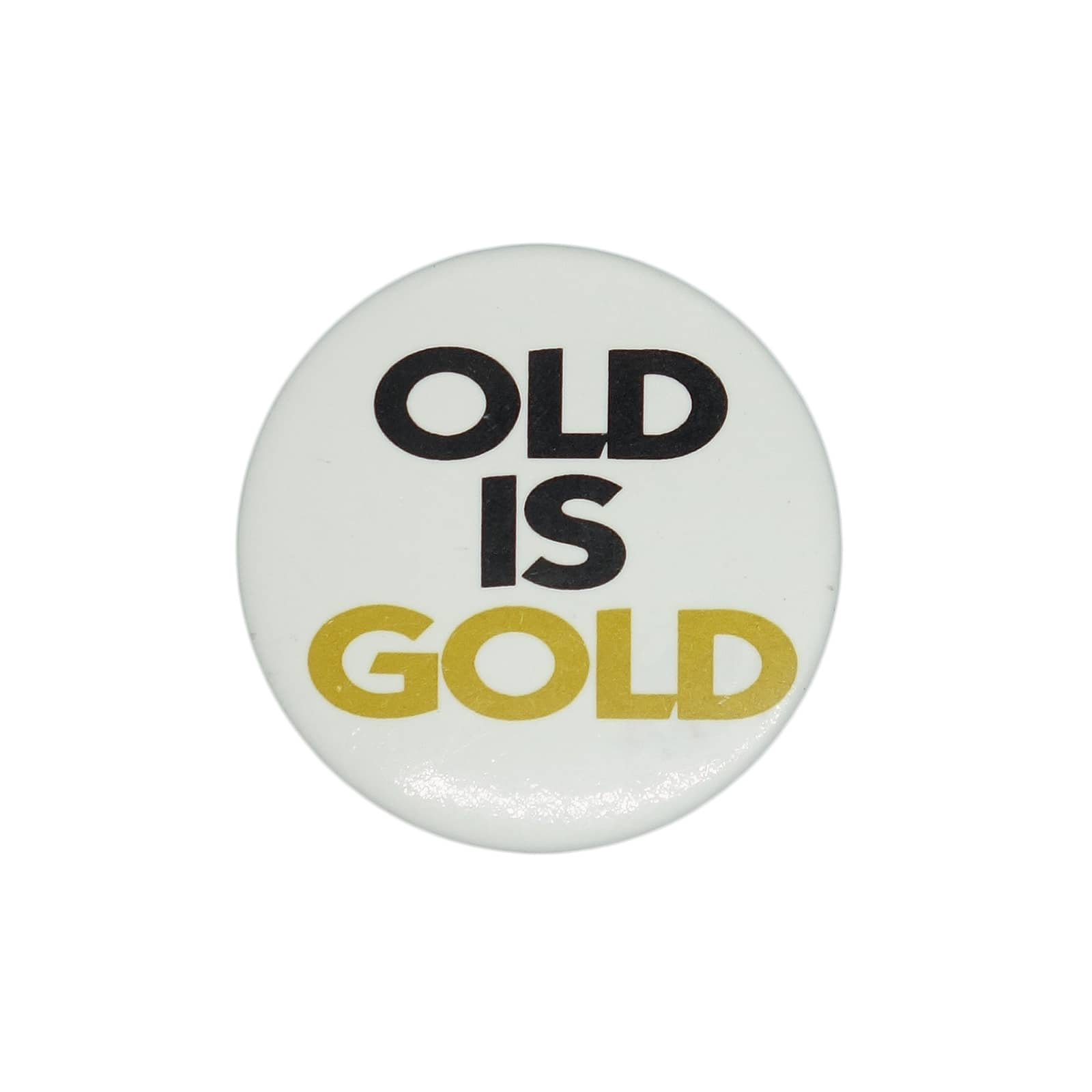 OLD IS GOLD 缶バッジ バッチ