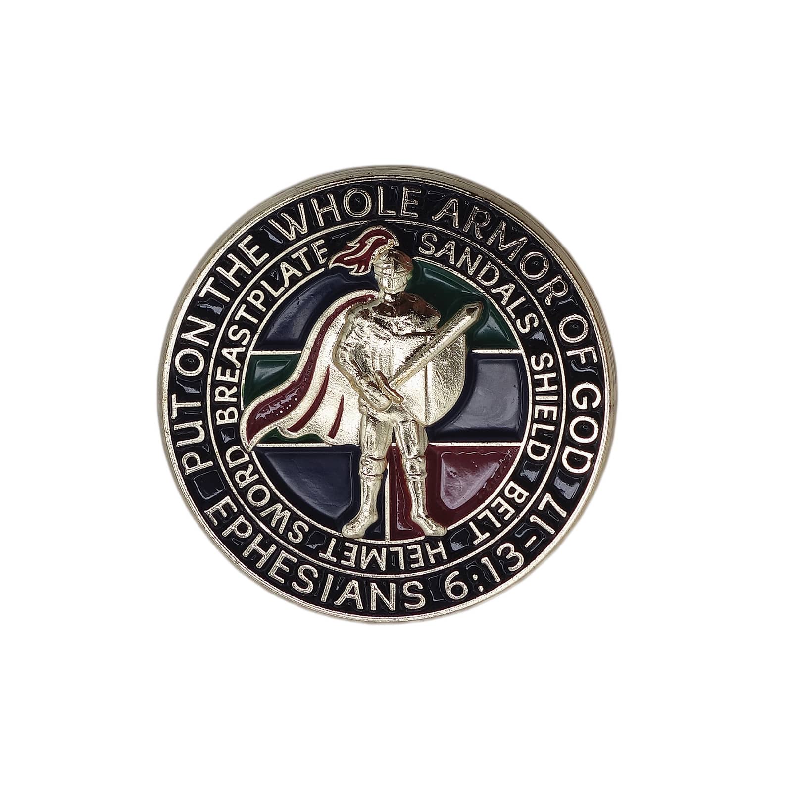 PUT ON THE WHOLE ARMOR OF GOD 神の武具 ピンズ 騎士