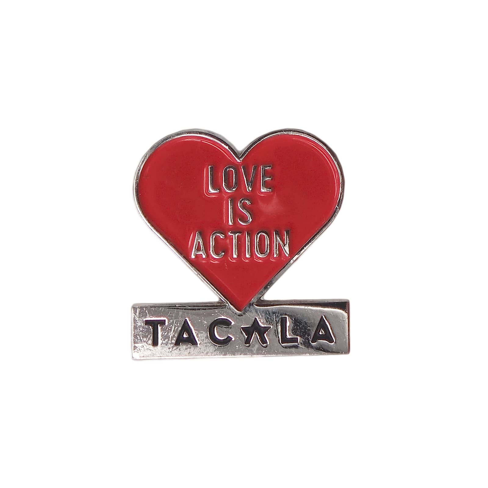 LOVE IS ACTION ハート ピンズ Tacala Companies
